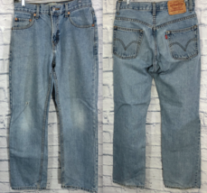 Levi Strauss 505 Heavy Blue Denim Jeans 100% Cotton 29x30 - $14.58