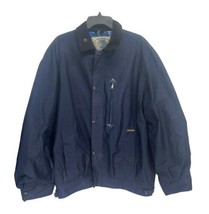 Driza-Bone Brumby Bomber Jacket Navy Blue Flannel Lined Corduroy Collar ... - £71.93 GBP