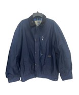 Driza-Bone Brumby Bomber Jacket Navy Blue Flannel Lined Corduroy Collar ... - £68.08 GBP