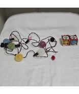 Vintage Christmas GE 8 Lighted Ice Snowball Light Bulbs &amp; Noma Light Str... - $1,036.67 MXN