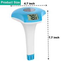 Digital Pool Thermometer Floating Easy Read, IPX-8 Waterproof, Solar Pow... - £9.60 GBP