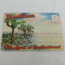 1940&#39;s Linen Style Souvenir Postcard Folder Desert Scenes Land of Enchantment - £4.65 GBP