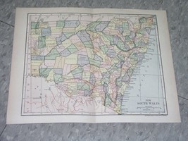 1903 Original Antique Map Of New South Wales / Australia - $24.22