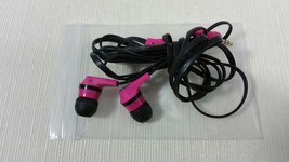 Skullcandy Ink&#39;d Headphones - Pink Black Flat Cord Mic Earbud Headphone - £19.92 GBP