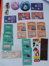 Walt Disney World Collection Buttons Tickets Epcot Center 1984-03 Mickey... - $29.95