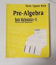 Abeka A Beka Book Pre-Algebra  Math II TEACHER KEY Tests &amp; Quizzes 25798011 pb - £6.82 GBP