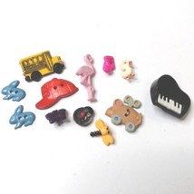 12 pcs Buttons Vintage &amp; Modern Character &amp; Item Fun Estate Sale - £5.40 GBP