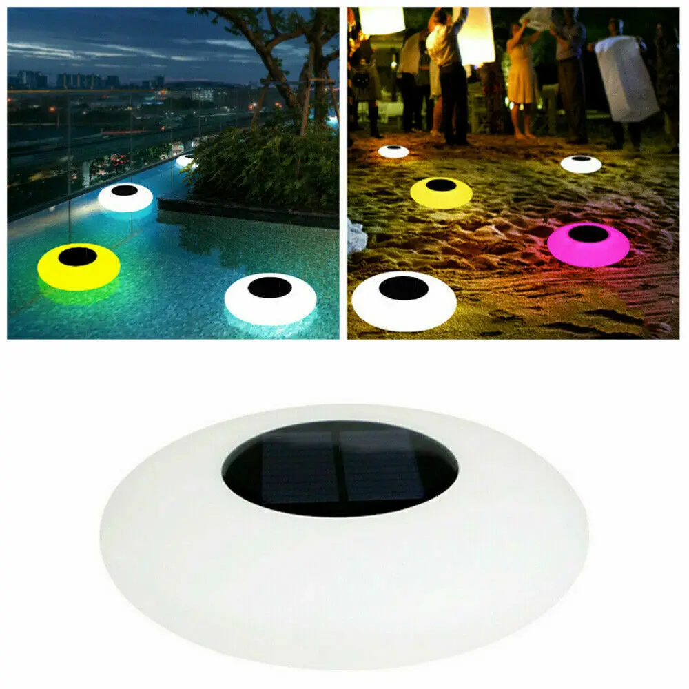 Garden Solar Powered Waterproof Romantic Pond Colorful LED Multi Modes Inflatabl - £154.12 GBP