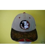 EL600-1) GENUINE brown Gator Leather on tan BASEBALL CAP Florida State S... - $55.99