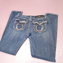 LA Idol Jeans Women 9 31x31 Blue Skinny Flap Pocket Ladies Stretch Pants - £18.08 GBP