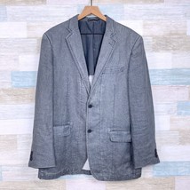 Calvin Klein Linen Canvas Summer Sport Coat Gray Half Lined Lightweight ... - $178.19