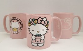 3 x Sanrio Hello Kitty 15oz Coffee Tea Mug Pink NWT Silver Buffalo Garden School - $49.49