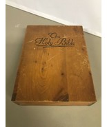 Cedar Wood Box THE HOLY BIBLE Red Lettered Edition. Sympathy Carpenters ... - $30.53 CAD