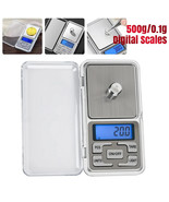 Digital Scales 0.1g 500g Grams Jewellery Gold Weighing Mini Pocket Elect... - $11.02 CAD