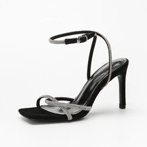 Women Sandals Sexy Thin High Heels Summer Shoes Woman New Buckle Strap Rhingston - £60.16 GBP