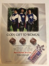 1996 Three’s Musketeers Candy Bar Vintage Print Ad Advertisement PA2 - £6.11 GBP