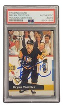 Bryan Trottier Signed 1991 Pro Set #192 Pittsburgh Penguins Hockey Card PSA/DNA - £38.13 GBP