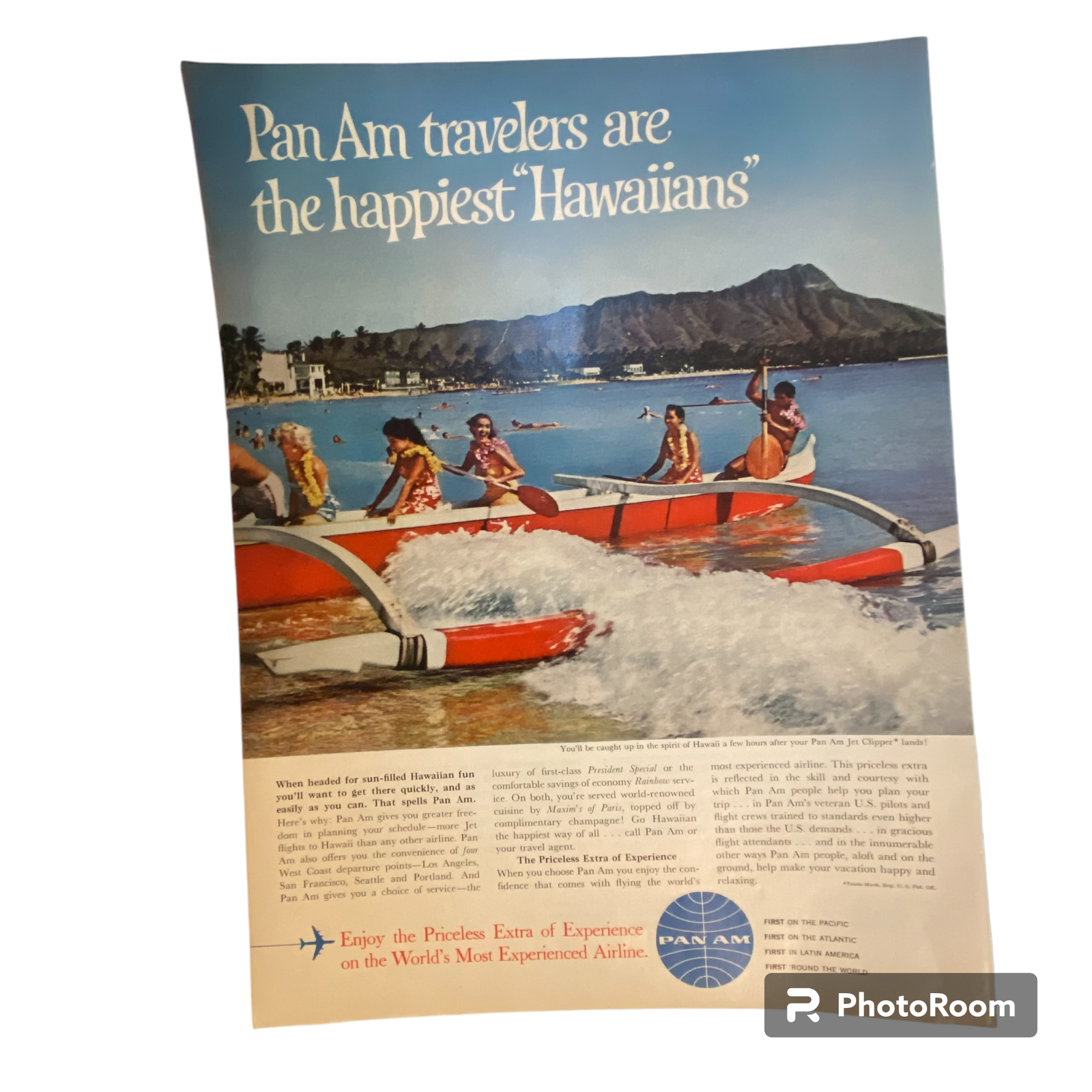 Primary image for Pan Am Travel Print Ad Sears May 11 1962 Frame Ready Color