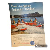 Pan Am Travel Print Ad Sears May 11 1962 Frame Ready Color - $8.87