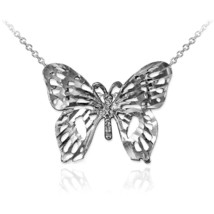 Sterling Silver Butterfly Filigree DC Charm Necklace - £15.63 GBP+