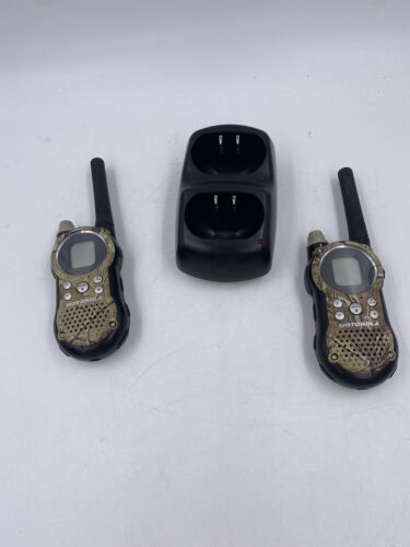 Motorola Talkabout Handheld 2 Way Radios & Charging Base NO POWER CORD FOR BASE - $20.57