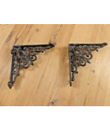 2 Antique Style Shelf Brace Wall Bracket Cast Iron Brackets **BROKEN STE... - $27.27 CAD