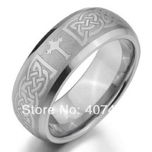 Free Shipping JEWELRY Hot Sales 8MM Silver Satin Cross Promise Bridal Men&#39;s Tung - £30.94 GBP