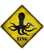 Octopus Xing Novelty Mini Metal Crossing Sign - £13.54 GBP