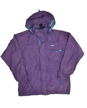 Vintage Patagoina Windbreaker Jacket Womens S Purple Full Zip Hooded Lightweight - £31.67 GBP