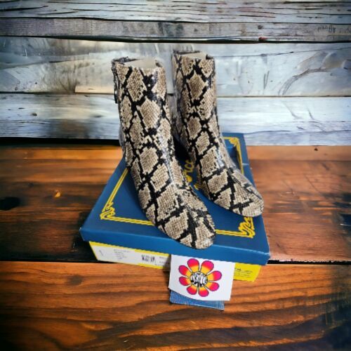 Sbicca Vintage Collection Womens Booties Faux Snake, 2 In Round Toe Ankle Zip