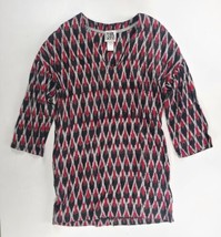 Prairie Underground Black Red Tunic Dress Pockets V Neck Women&#39;s Size Small - £14.79 GBP