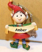 CHRISTMAS ORNAMENTS WHOLESALE- RUSS BERRIE- #13806 &#39;AMBER&#39;-  (6) - NEW -W74 - $5.65