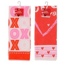 Greenbrier International Valentines Microfiber Kitchen Towels - Set of 2 (XOXO) - £6.99 GBP
