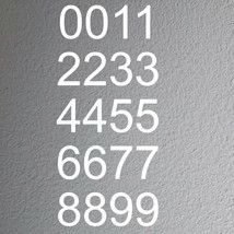 White Vinyl Custom Number Decal Sheet Mailbox Address Boat Sticker Kit - £7.88 GBP+