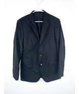 J Crew Men Ludlow Suit Jacket 40R Slim Fit Superfine Wool Onyx Black Sty... - $241.83