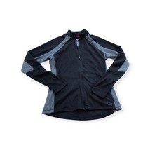 Womens AVIA Athletic Pullover Shirt Jacket Medium Black 1/4 Zip Pocket - $12.16