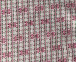 1 1/4 Yard Vintage Raised Double Jersey Knit Fabric Pink Butterflies Gre... - $32.50