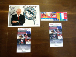 Wayne Huizenga 97 Wsc Florida Marlins Owner Signed Auto Photo &amp; Game Ticket Jsa - £155.69 GBP