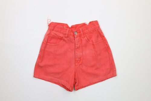 Primary image for Vtg 90s Streetwear Womens 5 / 6 Distressed Denim Jean Shorts Booty Shorts Pink