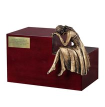 Remember Forever Modern ashes casket Unique Memorial Cremation Urn Artistic Scul - £197.38 GBP