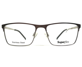SuperFlex Eyeglasses Frames SF-554 M103 Gray Square Full Rim 57-17-145 - £44.44 GBP