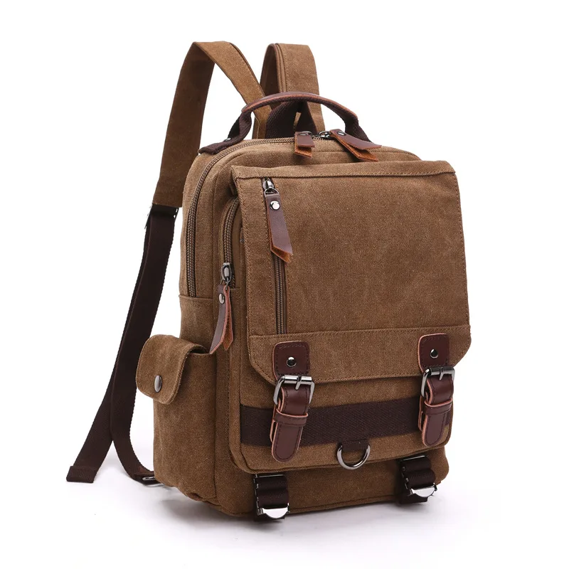 Canvas Backpack Man Travel Backpack Multifunctional Shoulder Bag Men Wom... - £29.81 GBP