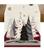 ARGOOFG Christmas Trees Table Runner Burgundy 13x72 Inch Seasonal Holiday - $174.33 MXN ARGOOFG Christmas Trees Table Runner Burgundy 13x72 Inch Seasonal Holiday - $174.33 MXN