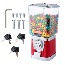 VEVOR Red Gumball Machine, 16.9"H Home Candy Vending Machine, Gumball Di... - $49.99