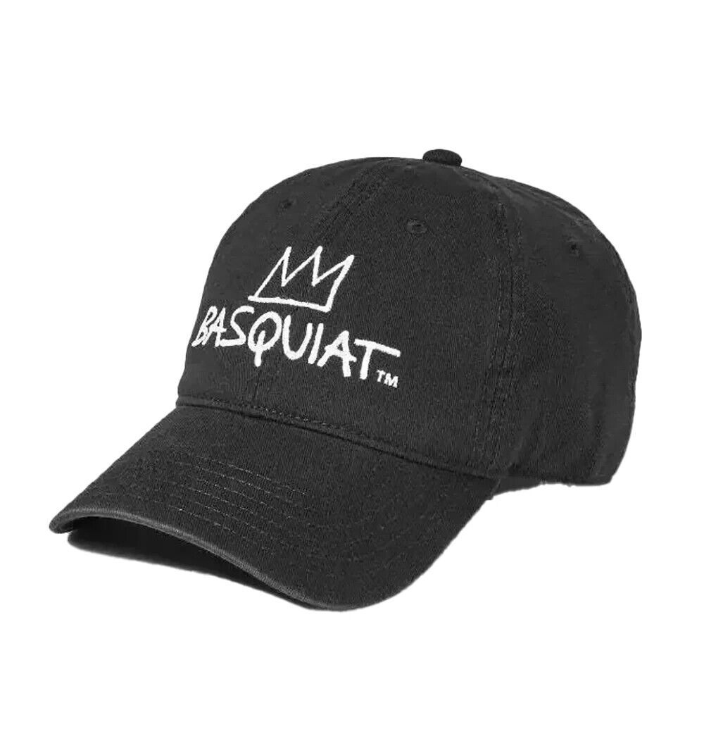 Basquiat King Pleasure Art Exhibit Crown Adjustable Black Strap Back Cap Hat