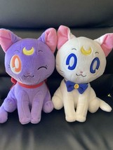 Sailor Moon Eternal Luna Artemis Plush Doll Toy Cat Big Set of 2 Makeup ribbon - £47.95 GBP