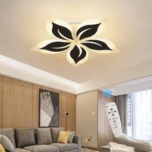 Garwarm Led Flower Ceiling Light Fixture, 50W Modern Flush Mount Acrylic Ceiling - £109.96 GBP