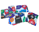 Vintage 1990s NBA Basketball Twin Sheet Set Flat Fitted Pillowcases 5 Pi... - $64.99