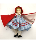 Madame Alexander Little Red Riding Hood Doll 8&quot; Blue Gingham Dress - $23.74