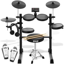 Pyle 8-Piece Electric Drum Set Professional Electronic Drumming Kit Mach... - $432.99